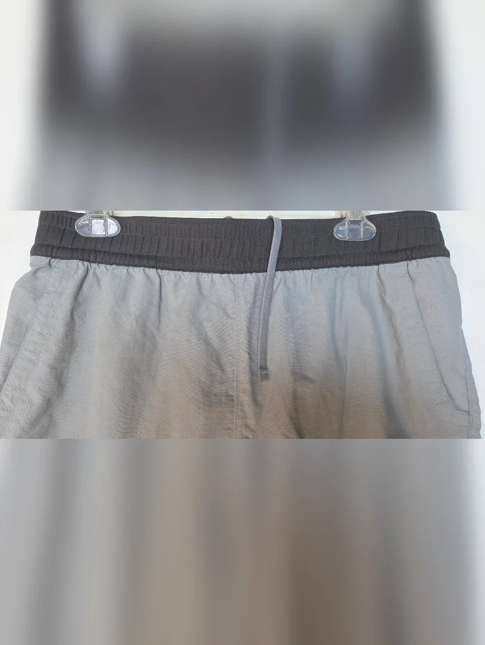The North Face Men's Gray Elastic Drawstring Waist Shorts Nylon Sz  M Quick-dry